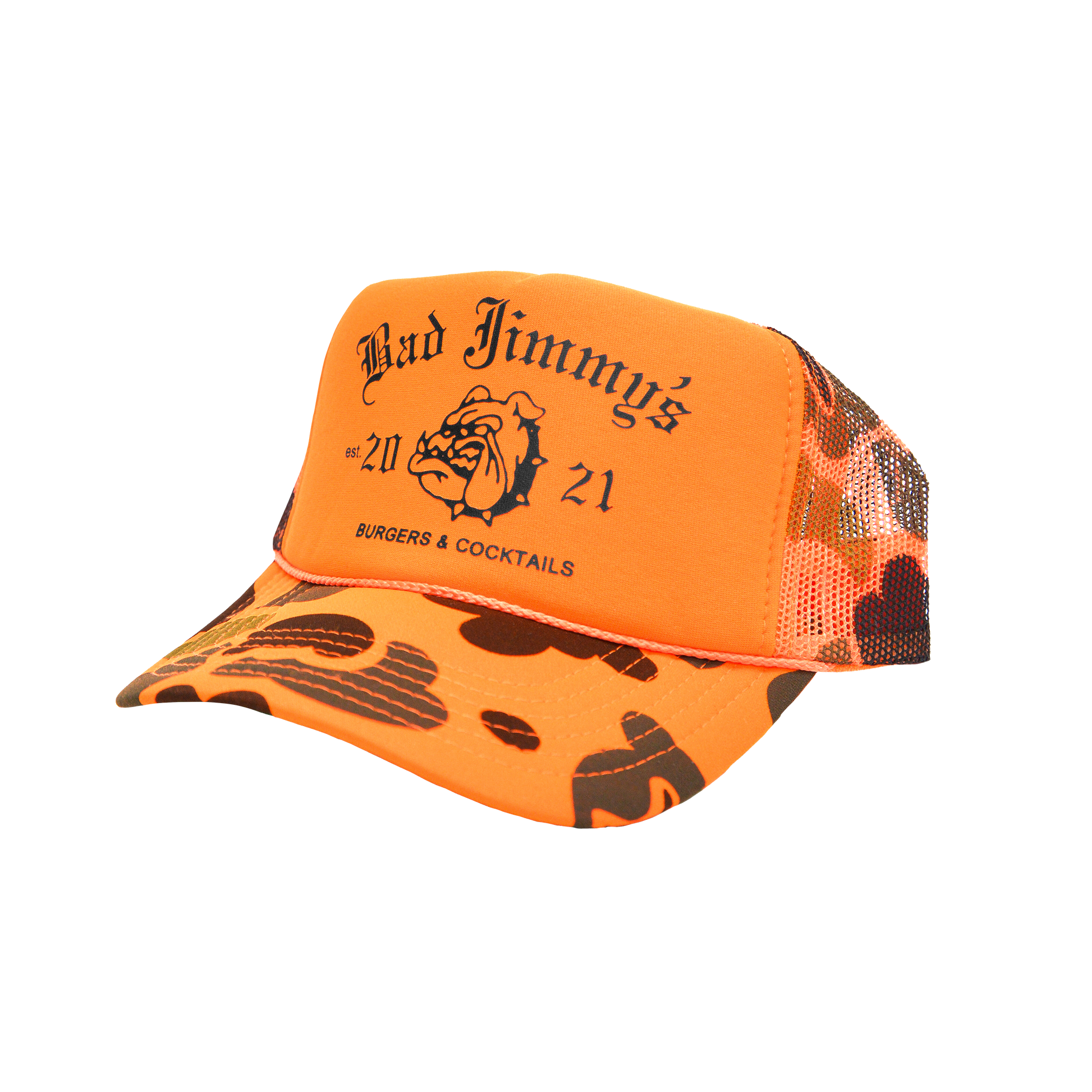 Bad Jimmy's Bulldog Trucker - Orange Camo