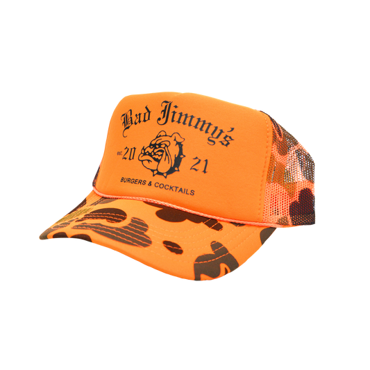 Bad Jimmy's Bulldog Trucker - Orange Camo
