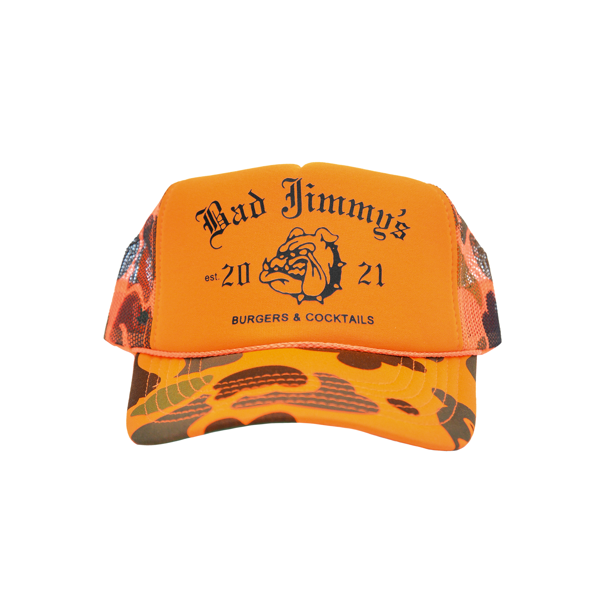 Bad Jimmy's Bulldog Trucker - Orange Camo