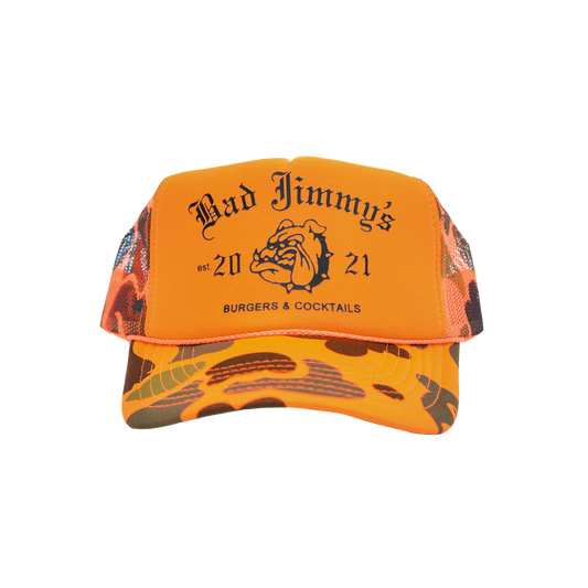 Bad Jimmy's Bulldog Trucker - Orange Camo
