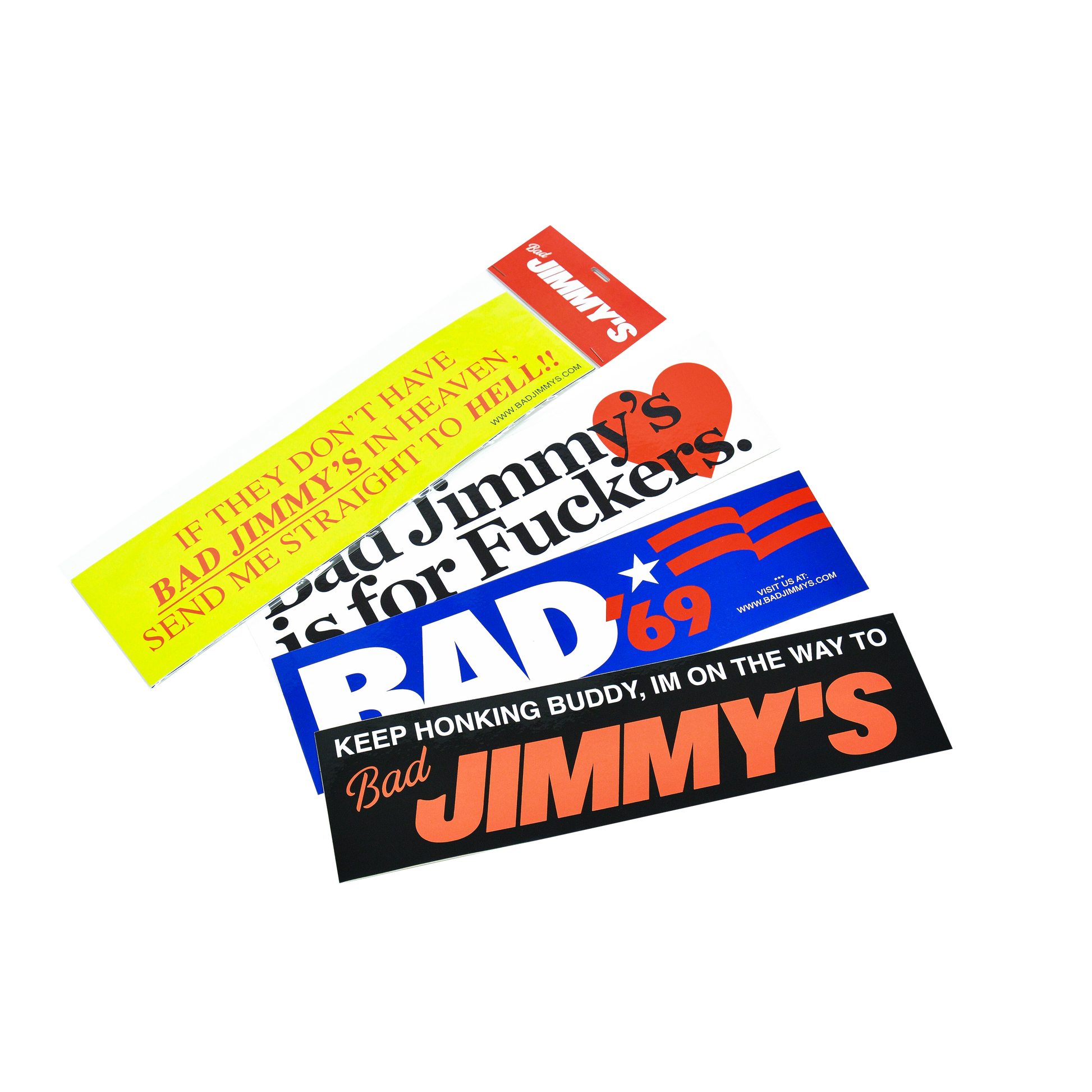 Bad Jimmy's Bumper Sticker Pack - 4
