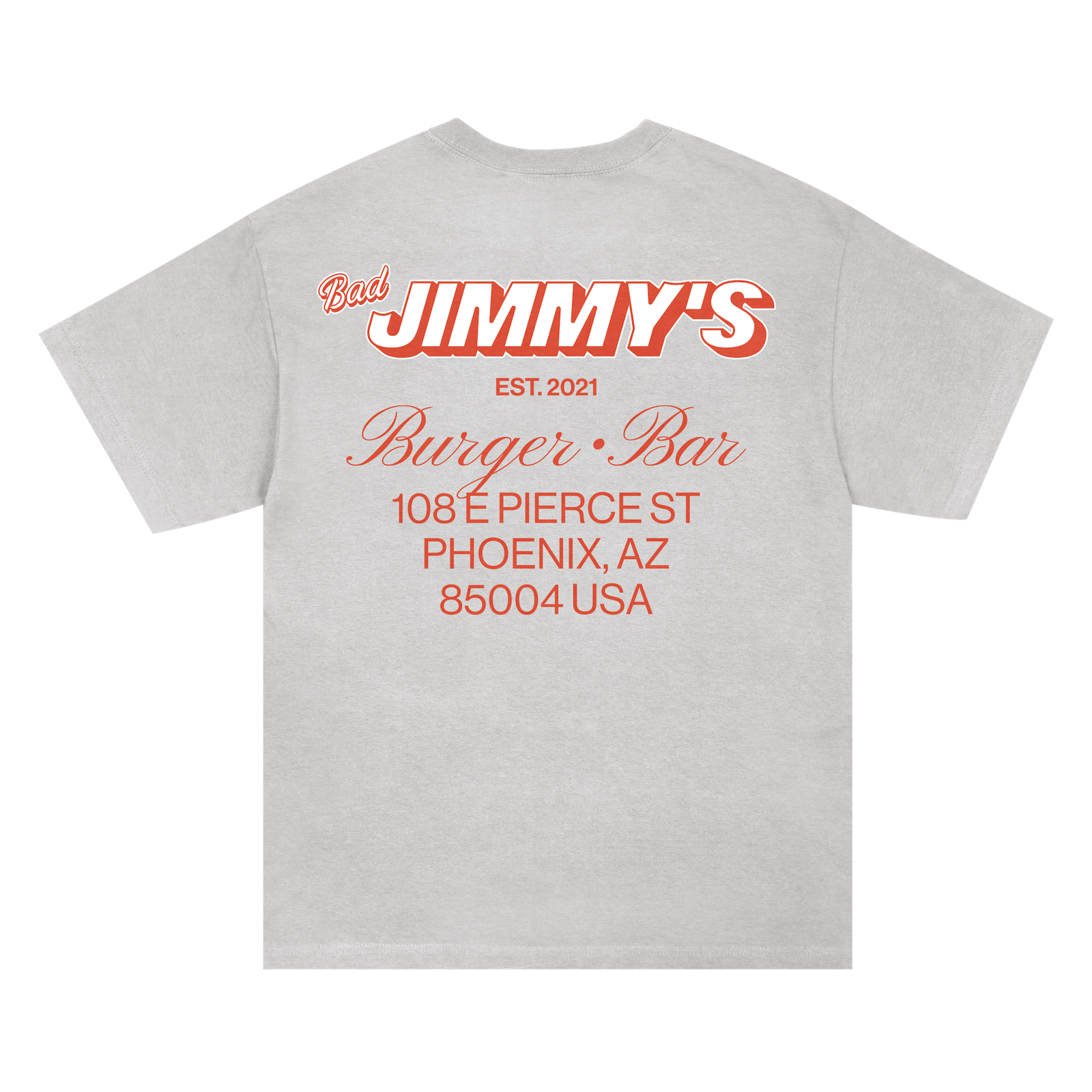 Bad Jimmy's Shop Tee – Heather Grey